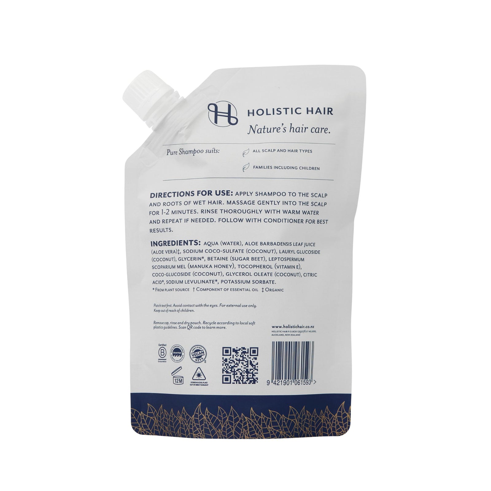 Pure Shampoo Refill Pouch 500ml , Shampoo , Holistic Hair® , PureShampoo